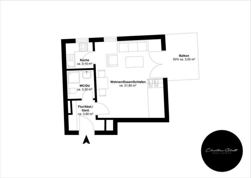 Wohnung zum Mieten in Markkleeberg 421,20 € 35.1 m²