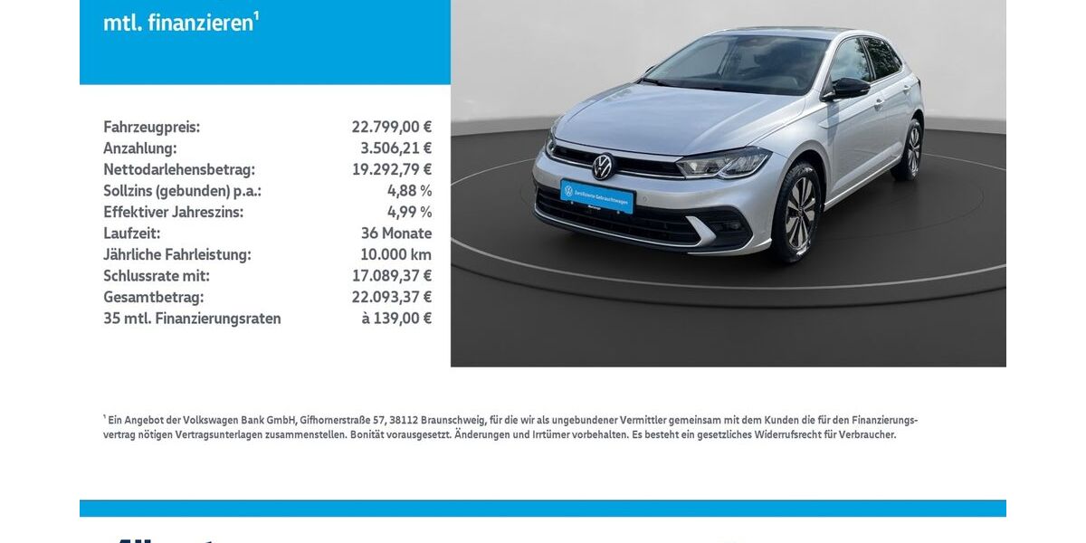 VW Polo 11.400 km 22.799 &euro; Mühlhausen/Thüringen 99974