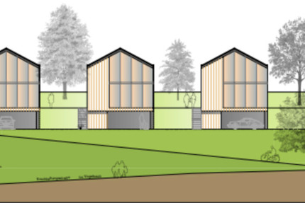 Nur noch ein Traumgrundstück für ein EFH freistehend - 523qm + Holzhaus KfW40-NH- nur 6 Mo. Bauzeit. zimmer