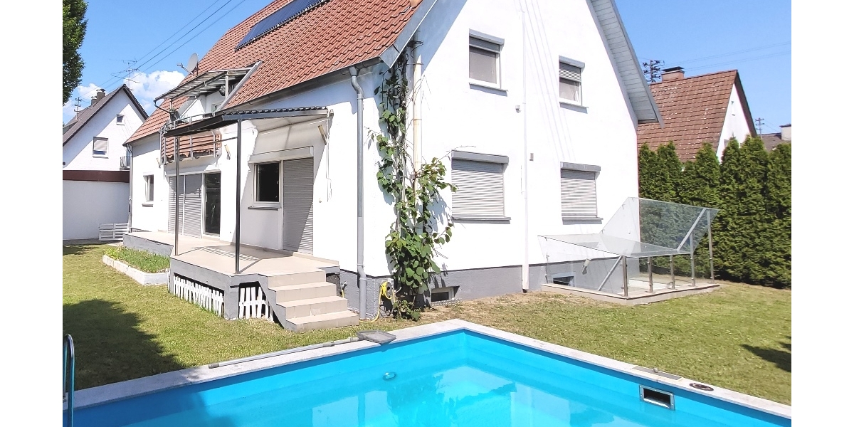 Wohntraum in Augsburg-Bärenkeller Ein- oder Zweifamilienhaus mit Pool - Zweifamilienhaus Augsburg / Bärenkeller Bärenkeller | Angebot:26924415