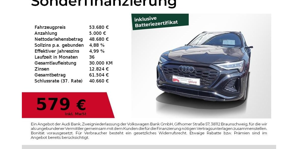 Audi Q8 e-tron 58.300 km 52.480 &euro; Lauf an der Pegnitz 91207