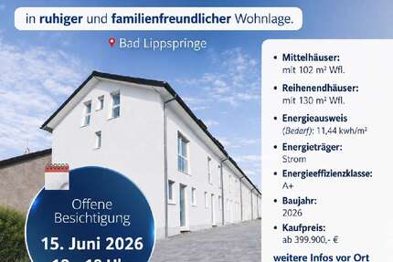 Haus Bad Lippspringe - 5 Zimmer, 103 m&sup2;, 399.900&euro; | Angebot:26190266