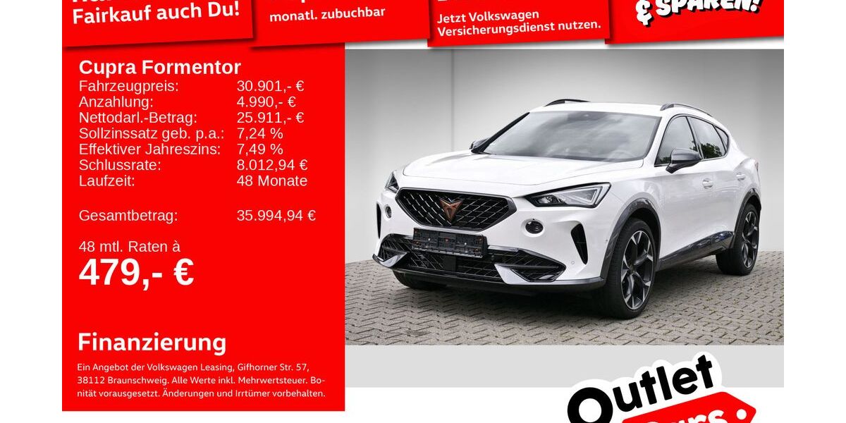 Cupra Formentor 14.574 km 30.592 &euro; Weinheim 69469