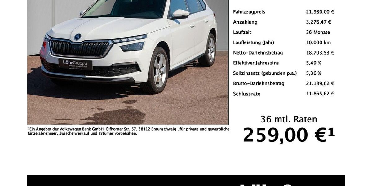 Skoda Kamiq 71.393 km 20.960 &euro; Trier 54292