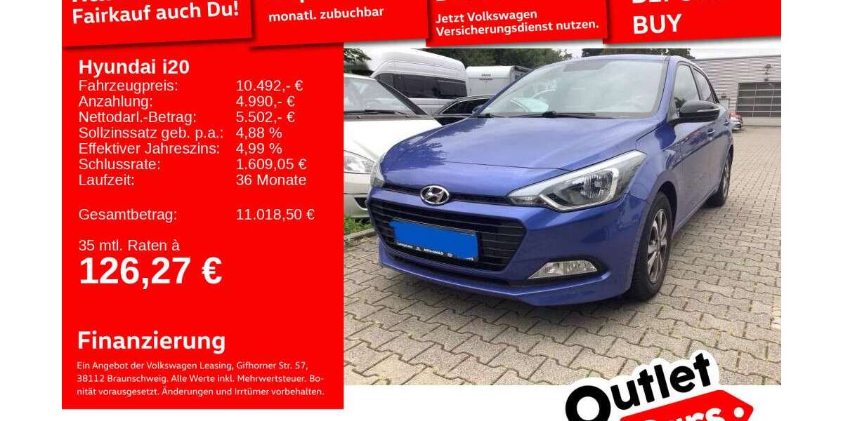 Hyundai i20 43.816 km 10.492 € Mannheim 68309