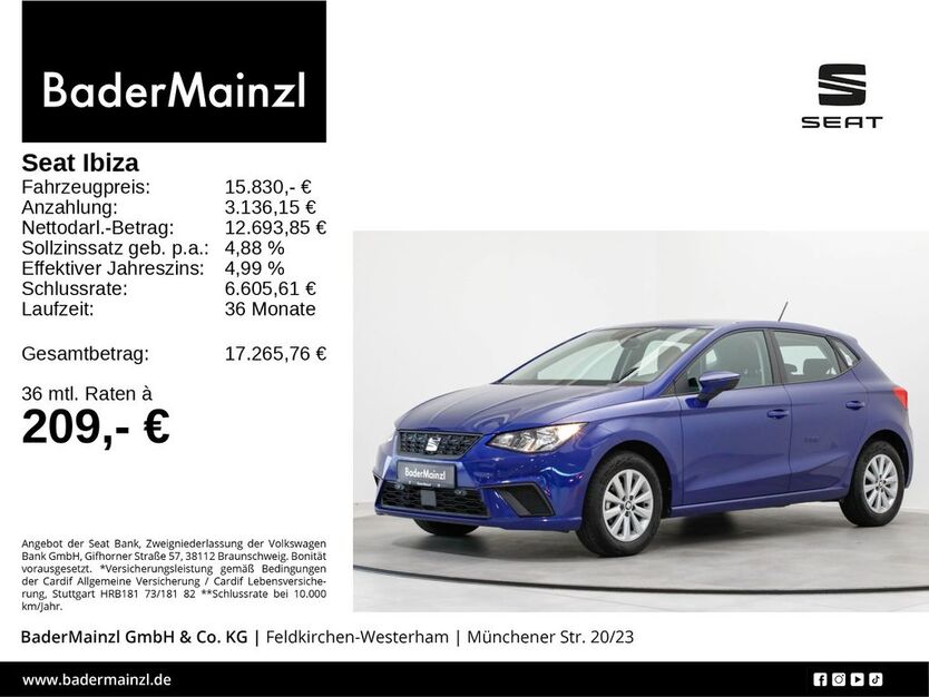 Seat Ibiza 16.600 km 15.830 € Feldkirchen/Westerham 83620