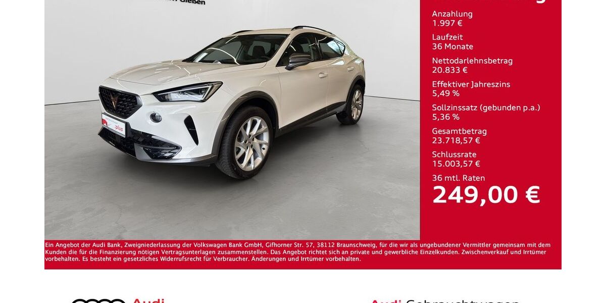 Cupra Formentor 23.550 km 22.830 &euro; Giessen 35394