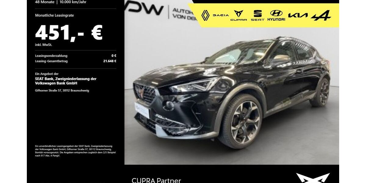 Cupra Formentor 36.100 km 33.480 &euro; Mosbach 74821