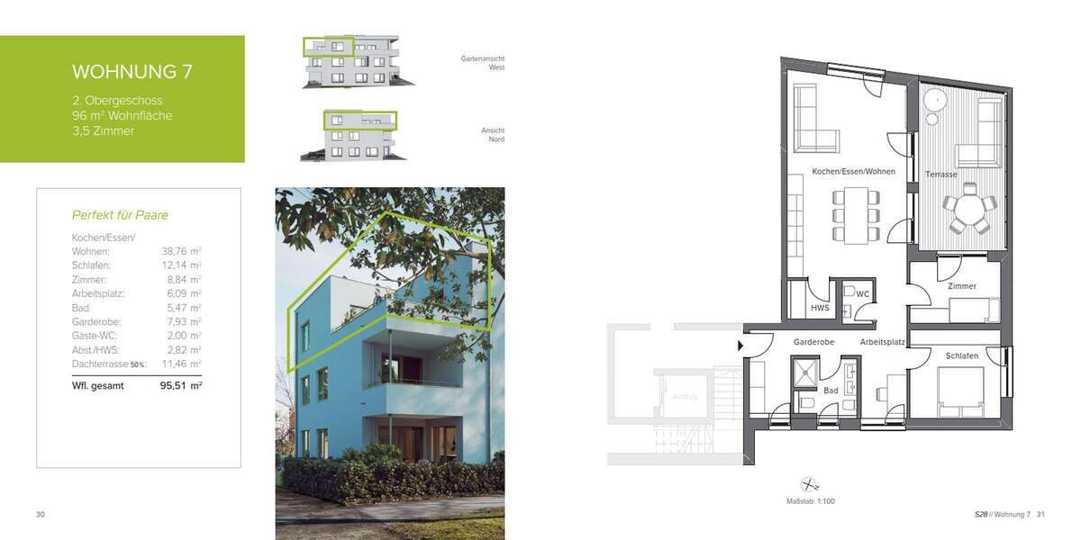 Etagenwohnung Langenau - 3.5 Zimmer, 96 m&sup2;, 1.400&euro; | Angebot:25126148
