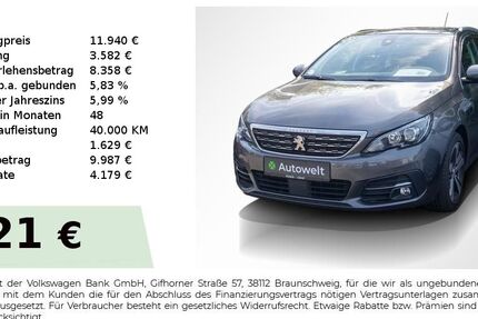 Peugeot 308 74.150 km 11.940 &euro; Nürnberg 90431