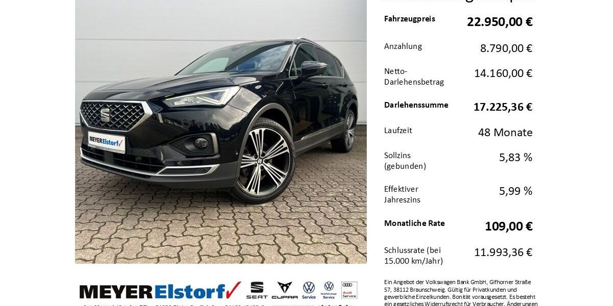 Seat Tarraco 150.000 km 21.950 &euro; Neu Wulmstorf 21629