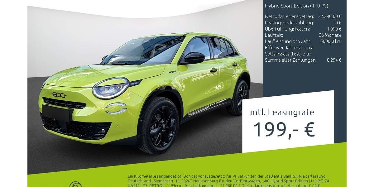 Fiat 600 2.500 km 25.980 &euro; Dülmen 48249