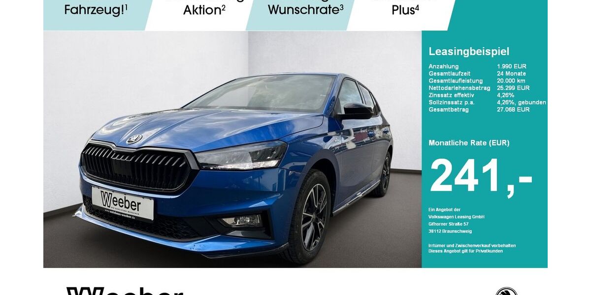 Skoda Fabia 1.999 km 27.499 &euro; Leonberg 71229