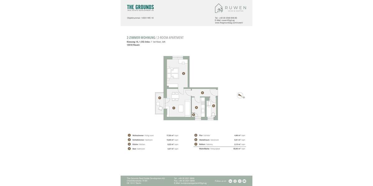 Etagenwohnung Rauen - 2 Zimmer, 51 m&sup2;, 79.000&euro; | Angebot:25751475