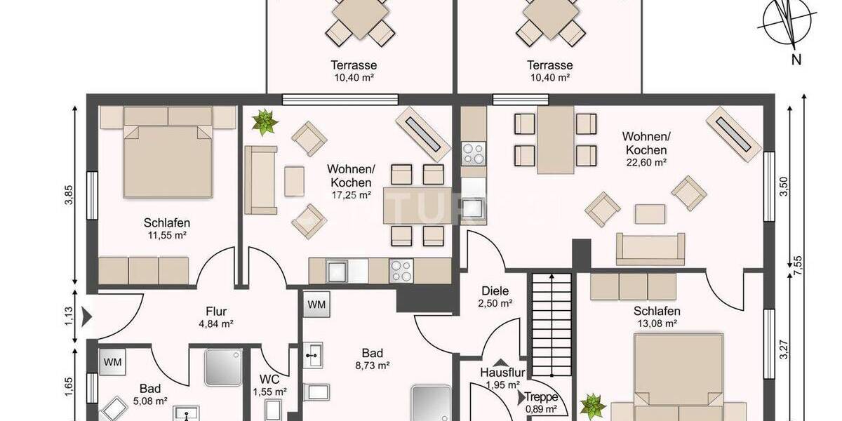 Mehrfamilienhaus, Wohnhaus Dornum-Westeraccumersiel Westeraccumersiel - 7 Zimmer, 142 m&sup2;, 297.400&euro; | Angebot:26128669