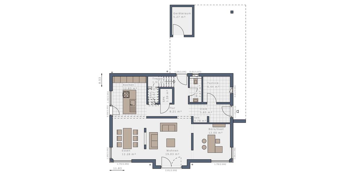 Einfamilienhaus Kaarst - 5 Zimmer, 171 m&sup2;, 3.728&euro; | Angebot:23902845