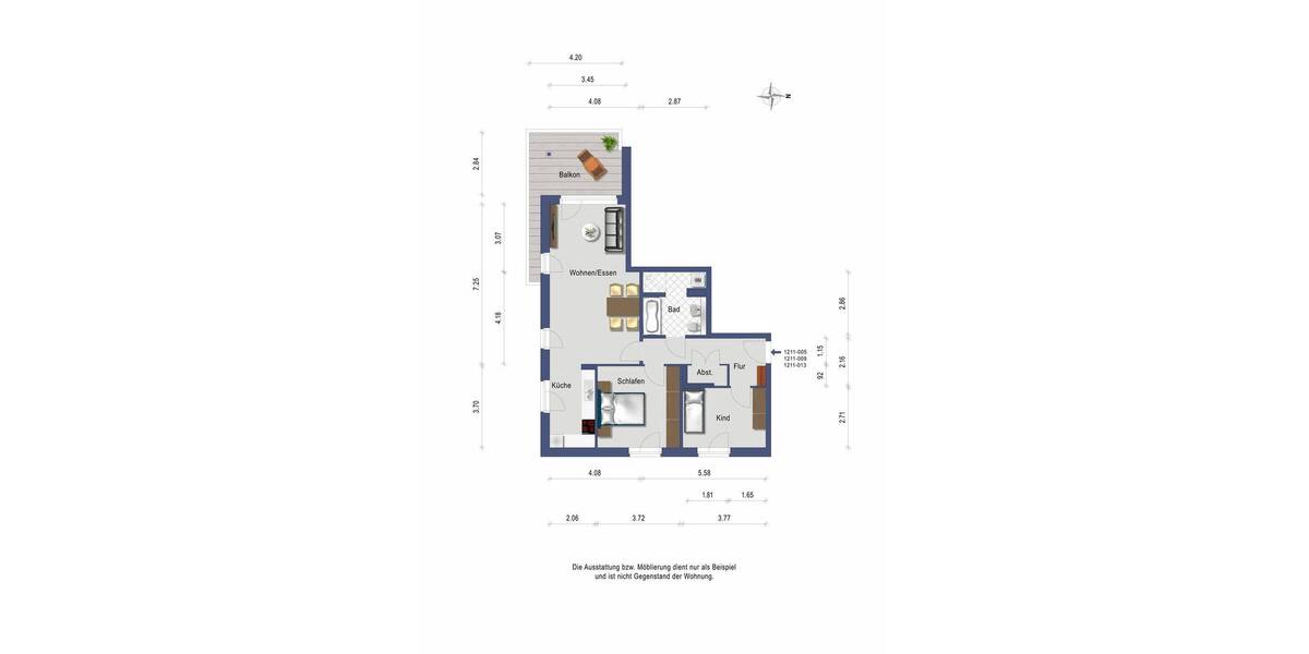 Etagenwohnung Norderstedt Garstedt - 3 Zimmer, 82 m&sup2;, 1.236&euro; | Angebot:26346996