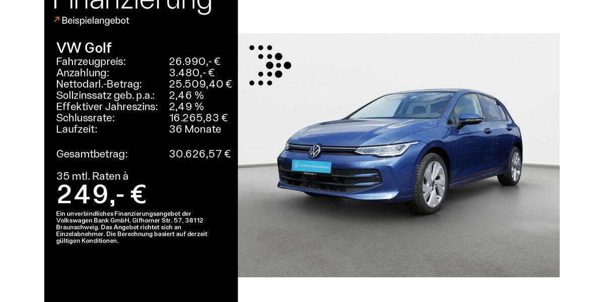 VW Golf 11.324 km 26.490 &euro; Haßfurt 97437