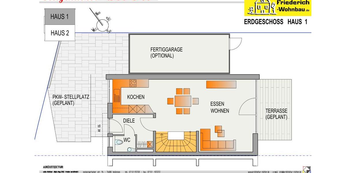 Doppelhaushälfte Bad Friedrichshall - 4 Zimmer, 104 m&sup2;, 436.000&euro; | Angebot:27134717