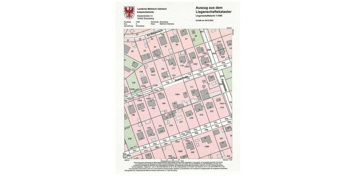 BAUREIFES GRUNDSTÜCK IN STRAUSBERGGARTENSTADT, NAHE DEM STRAUSSEE... - Grundstück Strausberg Strausberg | Angebot:24559309