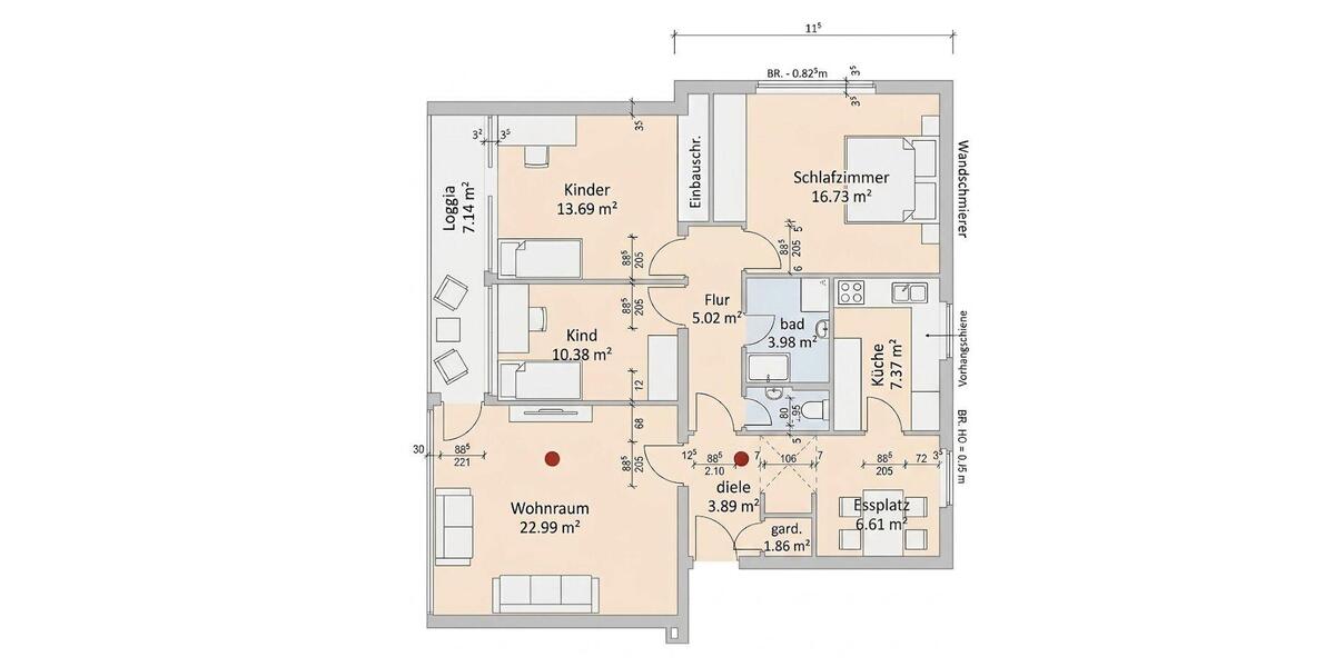 Etagenwohnung Amberg - 4 Zimmer, 99 m&sup2;, 1.100&euro; | Angebot:26420389