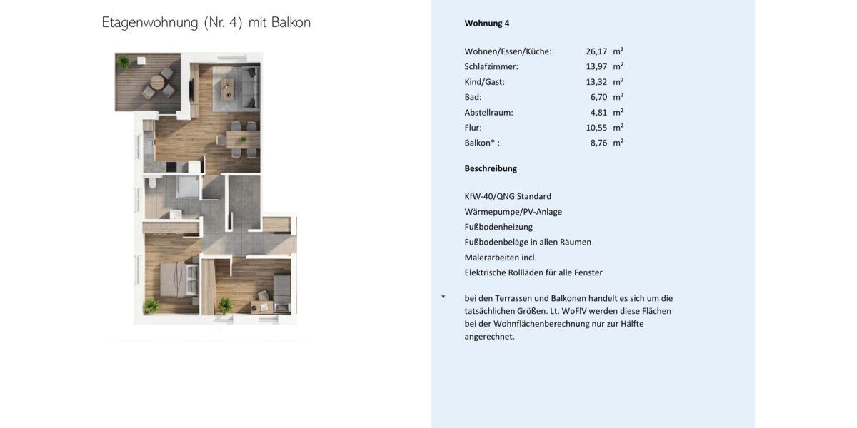 Etagenwohnung Wurster Nordseeküste - 3 Zimmer, 85 m&sup2;, 289.000&euro; | Angebot:26986424