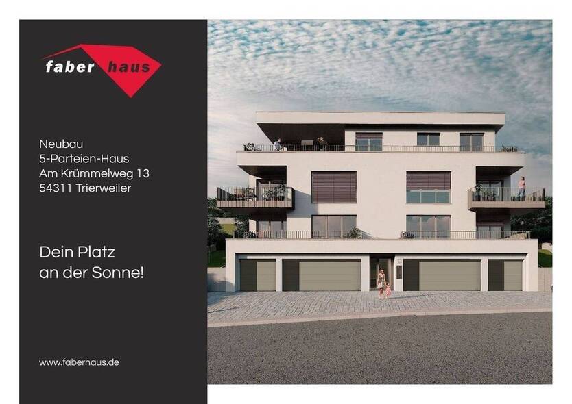 WE 2: Moderne 3-Zimmer-Wohnung mit Balkon in Trierweiler