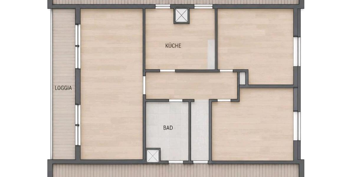 Etagenwohnung Rehburg-Loccum Loccum - 3 Zimmer, 73 m&sup2;, 550&euro; | Angebot:26326339