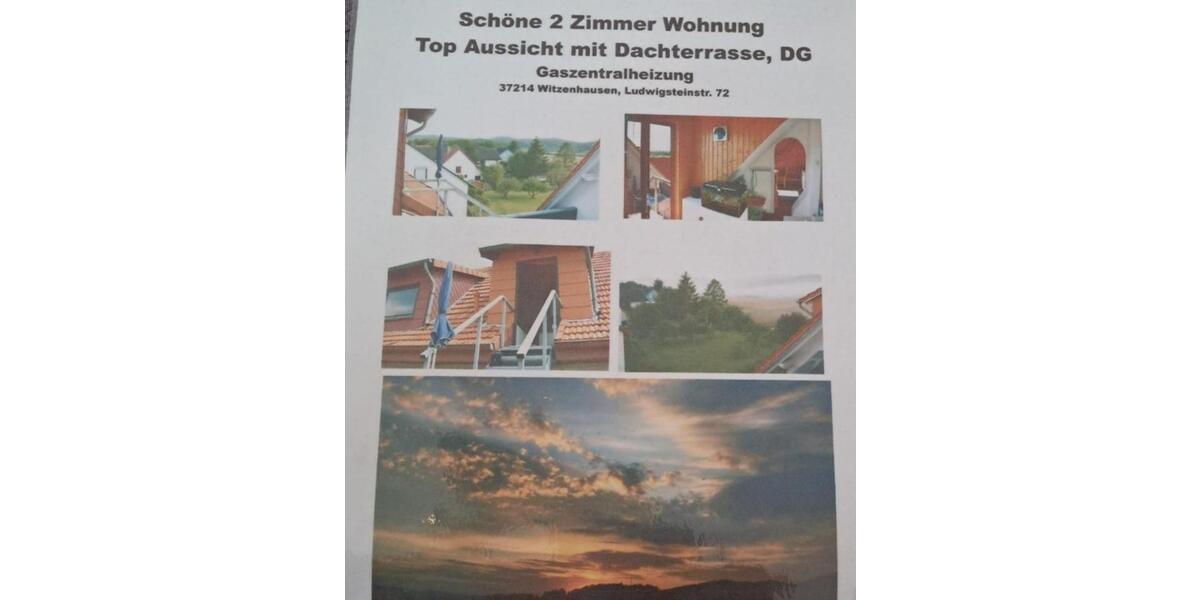 Dachgeschoßwohnung Witzenhausen Neuseesen - 2 Zimmer, 55 m&sup2;, 450&euro; | Angebot:25394459
