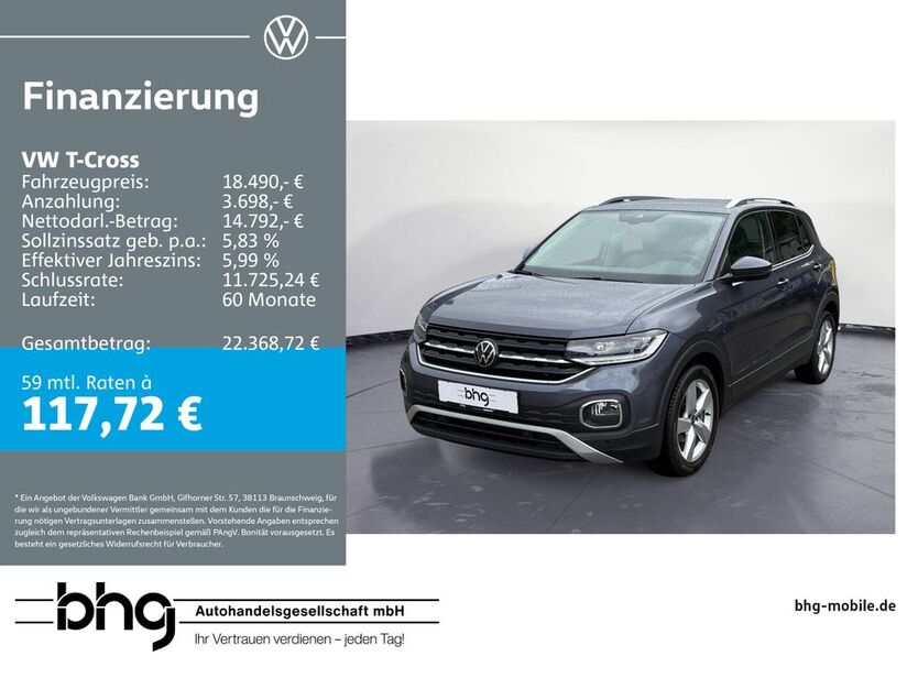 VW T-Cross 25.506 km 18.490 € Albstadt 72458