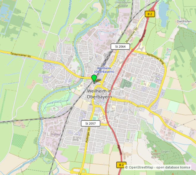 Schöne zentrale 2-Zimmer-Stadtwohnung im DG in Weilheim 2 zimmer