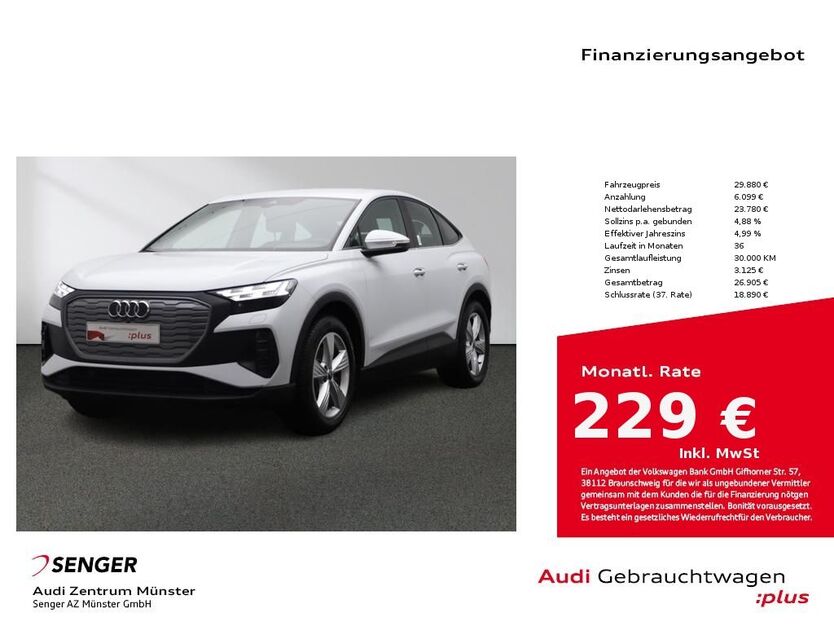 Audi Q4 e-tron 19.322 km 29.880 € Münster 48153