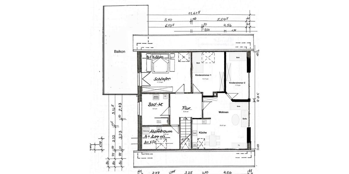 Dachgeschoßwohnung Tönning - 4 Zimmer, 86 m&sup2;, 950&euro; | Angebot:25178696