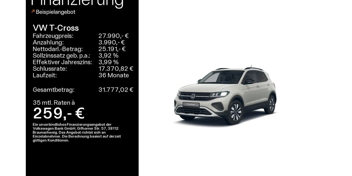 VW T-Cross 2.979 km 27.990 &euro; Haßfurt 97437