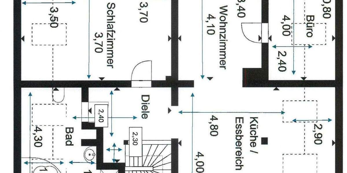 Etagenwohnung Pforzheim Nordstadt - 3 Zimmer, 110 m&sup2;, 1.050&euro; | Angebot:25300495