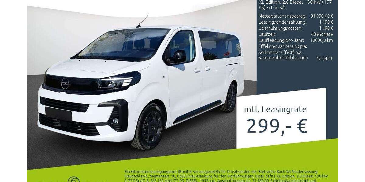 Opel Zafira 1.500 km 31.990 &euro; Borken 46325