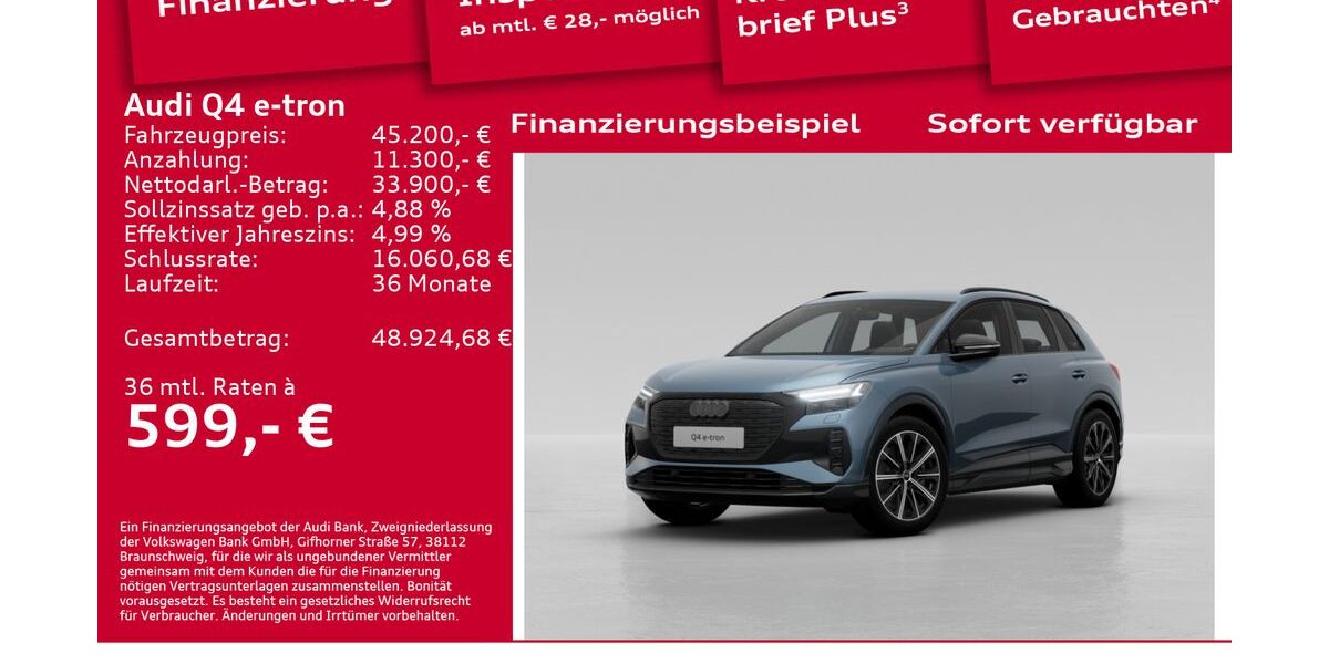 Audi Q4 e-tron 6.001 km 43.300 &euro; Berlin 12489