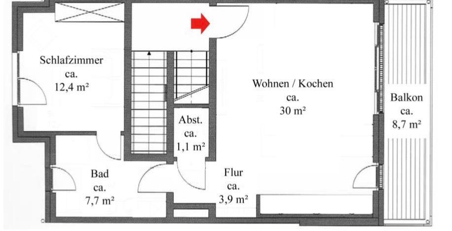 Etagenwohnung Bremen Findorff - 2 Zimmer, 60 m&sup2;, 257.000&euro; | Angebot:26232379