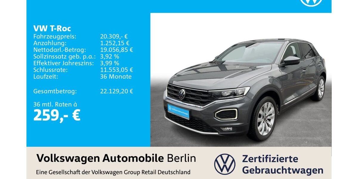 VW T-Roc 58.210 km 20.309 &euro; Berlin 12681