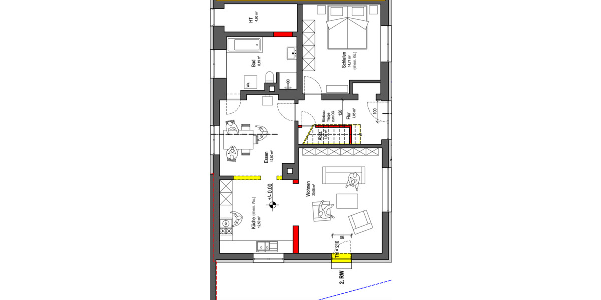Erdgeschoßwohnung Monschau - 2 Zimmer, 82 m&sup2;, 990&euro; | Angebot:24864865