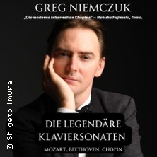 Die legendären Klaviersonaten | Greg Niemczuk - Klavier und Moderation 14.10.2026 Kleine Meistersingerhalle