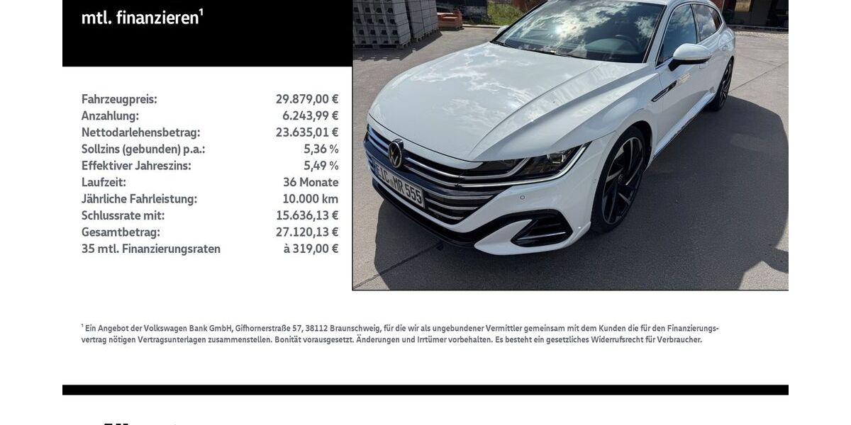 VW Arteon 98.500 km 29.879 &euro; Leinefelde-Worbis/DE 37327
