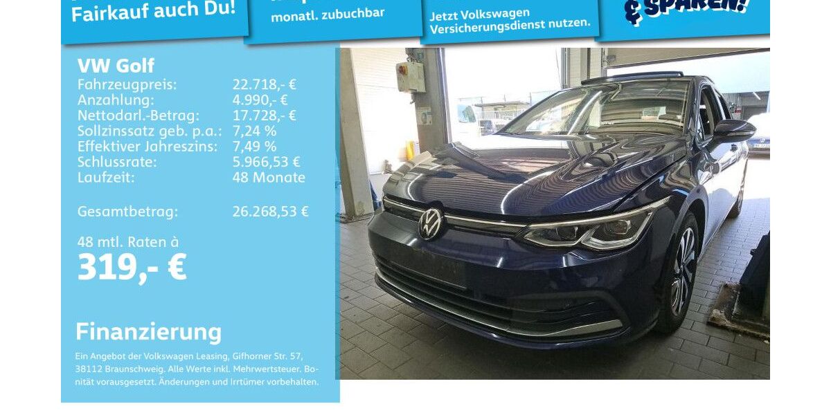VW Golf 80.826 km 22.491 &euro; Mannheim 68309