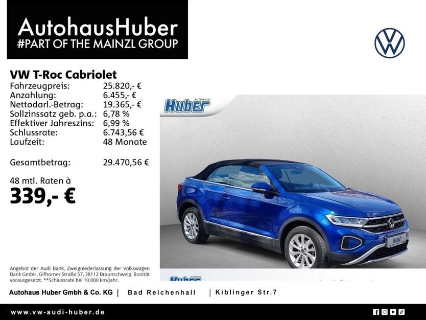 VW T-Roc 8.378 km 25.820 € Bad Reichenhall 83435