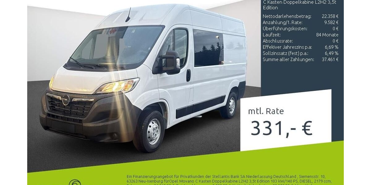 Opel Movano 1.504 km 31.420 &euro; Dülmen 48249