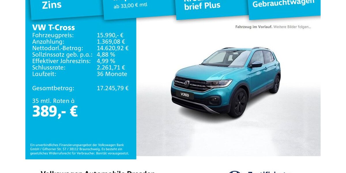 VW T-Cross 51.332 km 15.990 &euro; Dresden 01067
