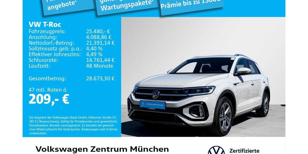 VW T-Roc 20.355 km 25.480 &euro; München 80687