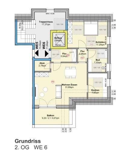 Etagenwohnung Winterberg Siedlinghausen - 3 Zimmer, 71 m&sup2;, 285.800&euro; | Angebot:25796362