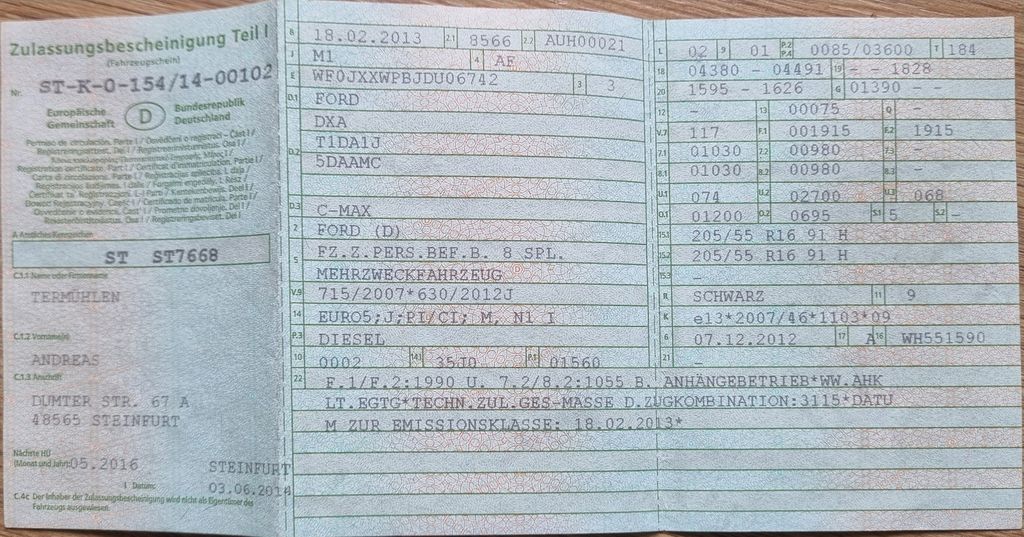 Ford C-Max 242.000 km 4.100 &euro; Steinfurt 48565