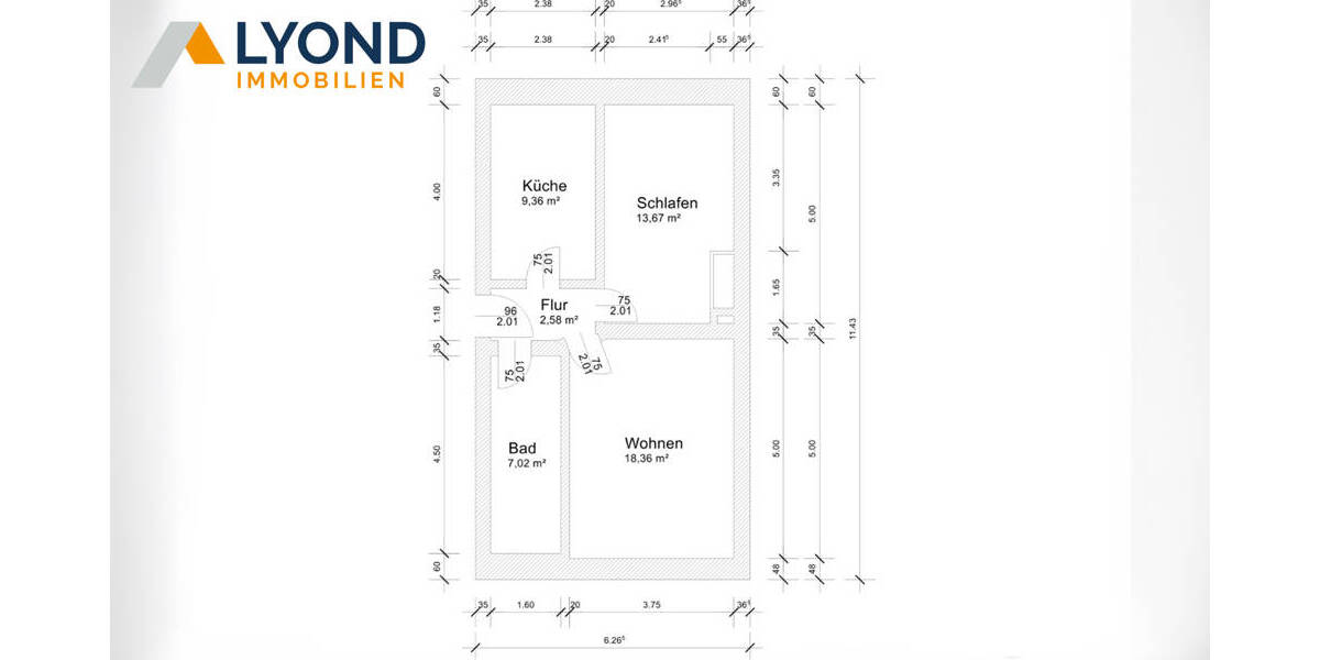 Etagenwohnung Leipzig / Engelsdorf Engelsdorf - 2 Zimmer, 50 m&sup2;, 159.000&euro; | Angebot:26093542